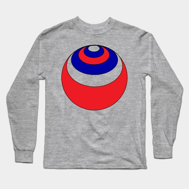 SPHERE OF THE UNITED STATES FLAG COLORS. Long Sleeve T-Shirt by RENAN1989